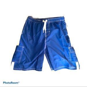 Cruise wear sporty Blue and White Swim Trunks‎ 18-20 XL